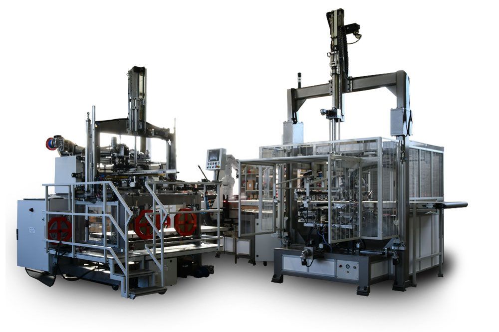 Rosselli Srl produce Linea fasciatura scatole composta da 4 macchine 