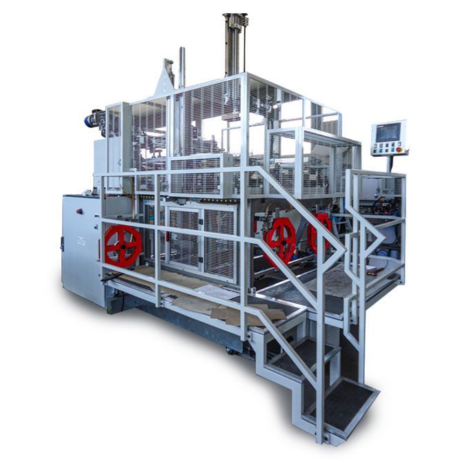 Macchina per scatolifici quadrangolare automatica prodotta da Rosselli srl